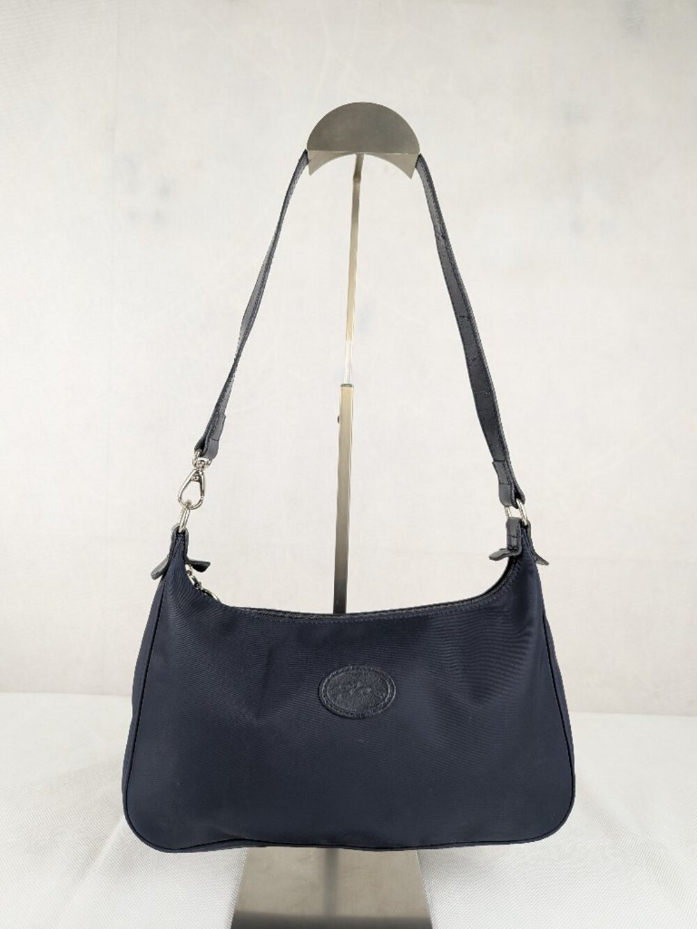 Longchamp Le Pliage Nylon Baguette Shoulder Bag Blue Authentic - Made in France